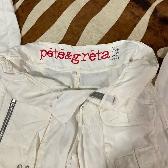 pete & greta Johnny Was Cargo Pants Size 2
NWOT - Ivory Off White Silky Bottoms - Picture 8 of 14